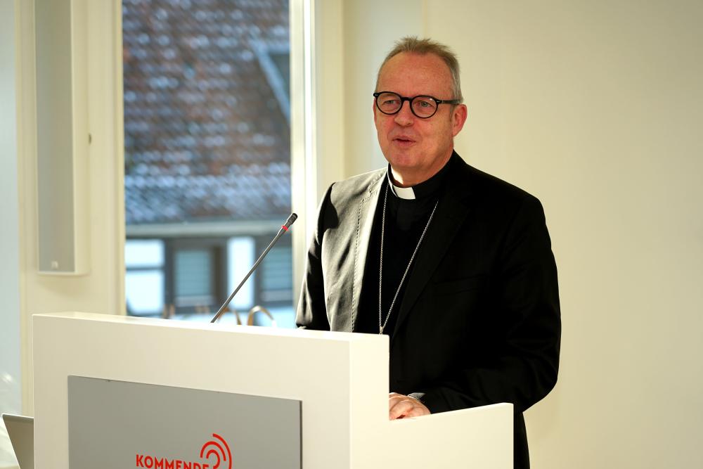Weihbischof Josef Holtkotte sprach in seinem Impuls über den Dienst am Nächsten als Ausdruck von Freiheit. Foto: Michael Bodin / Erzbistum Paderborn