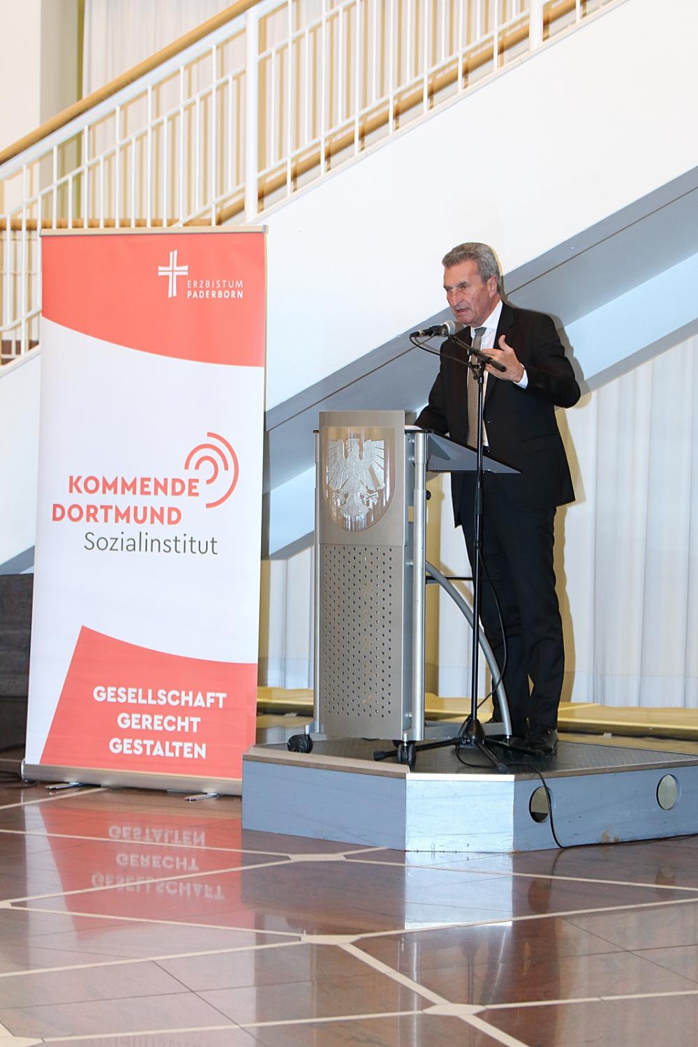 Günther Oettinger, Festredner beim Jubiläum der Kommende Dortmund