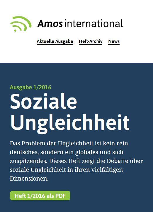 Amosinternational Heft 1/2016 Soziale Ungleichheit