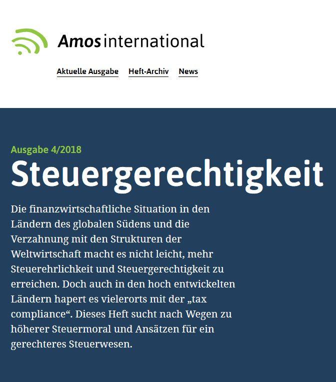 Amosinternational Heft 4/2018 Steuergerechtigkeit