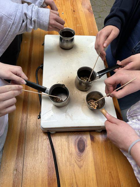Kaffeerösten beim Kaffeeparcours