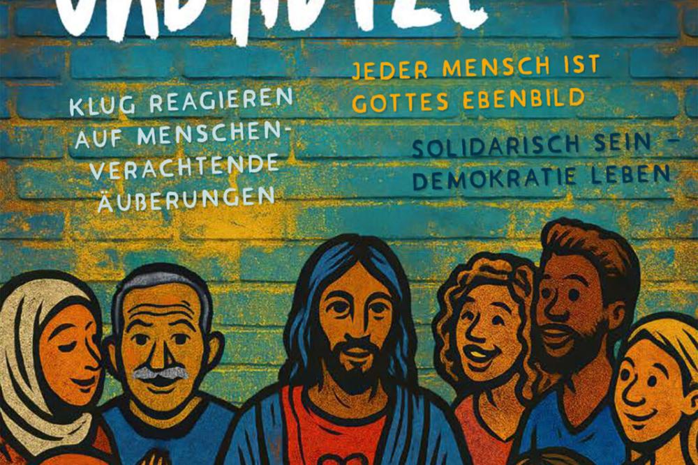 Cover der Handreichung mit Abendmahl im Graffittistil © Familienbund der Katholiken im Erzbistum Paderborn
